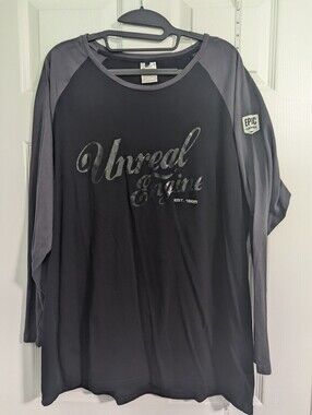 Unreal Engine 3/4 Long Sleeve Raglan Tee - Black & Gray